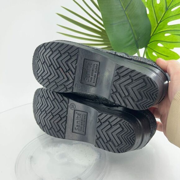 Sanita Pro Womens Clog Size 36 5 Textured Black Leather Work Nursing Shoe - Picture 11 of 14